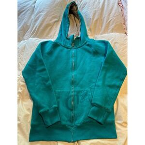 CiCi Bean‎ Full Zip Hoodie Teal Green Heart Zipper Girls Size 12